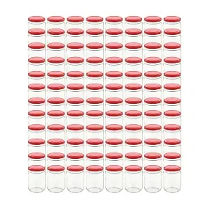 Drew MasonMarmeladengläser mit Rotem Deckel 96 Stk. 230 ml Preisknaller