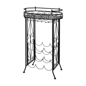 BusterWeinregal für 9 Flaschen mit Stielglashalter Metall Gratis Versand