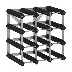 ViljorWeinregal für 12 Flaschen Schwarz Massivholz Kiefer Sonderangebot