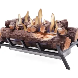 1,5-Liter-Stahlbrenner mit dekorativen Holzscheiten Aktuell