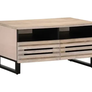 Couchtisch 80x55x40 cm Raues Massivholz Mango Must-Have