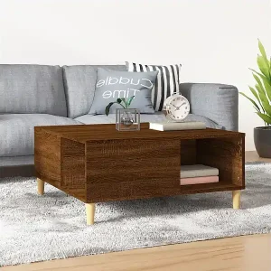 Couchtisch Braun Eichen-Optik 80x80x36,5 cm Holzwerkstoff Sichere Zahlung