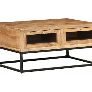 Couchtisch 90x60x40 cm Massivholz Akazie Knallerangebot