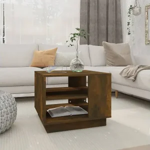 Begrenztes Angebot Couchtisch Räuchereiche 55x55x43 cm Holzwerkstoff