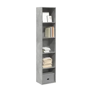 Sofort Bestellen Bücherregal Betongrau 40x30x189 cm Holzwerkstoff