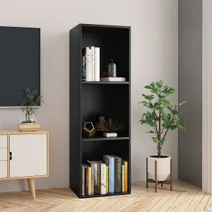 Bücherregal/TV-Schrank Schwarz 36x30x114 cm Holzwerkstoff Letzte Chance