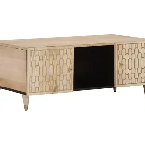 Couchtisch 100x54x40 cm Massivholz Mango Direktkauf