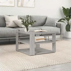 Direkt Vom Hersteller Couchtisch Grau Sonoma 58x58x40 cm Holzwerkstoff