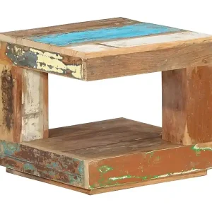 Couchtisch 45x45x40 cm Altholz Massiv Garantierte Lieferung