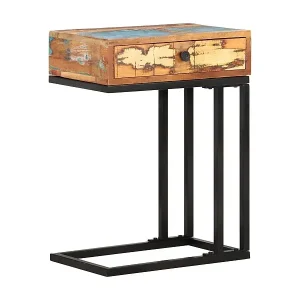 Beistelltisch U-Form 45x30x61 cm Recyceltes Massivholz Beliebt