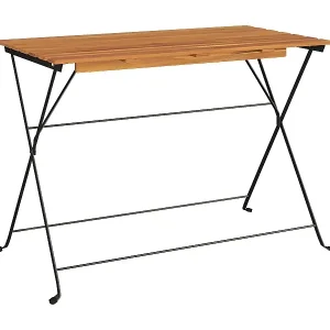 Direktkauf Marc-Joseph-PaulBistrotisch Klappbar 100x54x71 cm Massivholz Akazie und Stahl