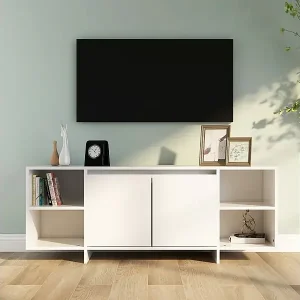 Versand Am Gleichen Tag TV-Schrank Weiß 130x35x50 cm Holzwerkstoff