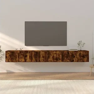 Billig TV-Wandschränke 3 Stk. Räuchereiche 100x34,5x40 cm