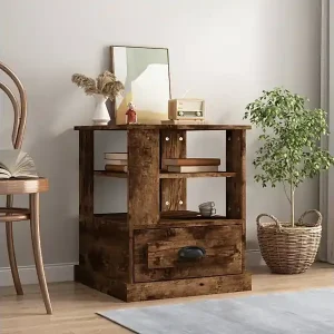 Angebot Beistelltisch Räuchereiche 50x50x60 cm Holzwerkstoff