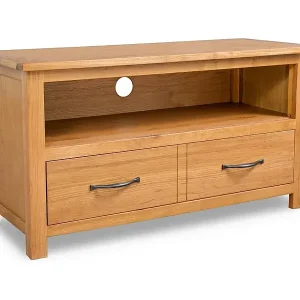 Gratis Versand TV-Schrank 90x35x48 cm Massivholz Eiche