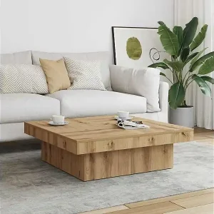 Couchtisch Artisan-Eiche 90x90x28 cm Holzwerkstoff Online Kaufen