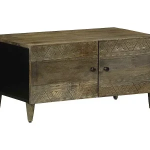 Couchtisch Hellgrau 80x50x40 cm Massivholz Mango Angebot