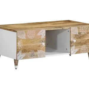Couchtisch 100x54x40 cm Massivholz Mango Kracherpreis