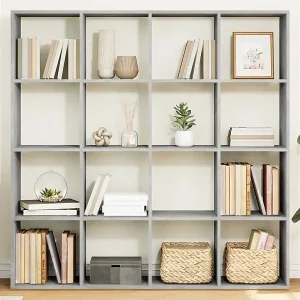 Solange Der Vorrat Reicht Bücherregal Betongrau 137,5x29x137,5 cm Holzwerkstoff