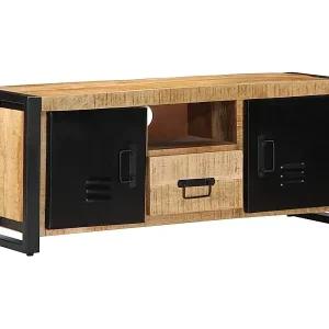 TV-Schrank 100x30x40 cm Massivholz Mango Solange Der Vorrat Reicht