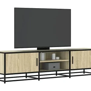 TV-Schrank Sonoma-Eiche 160x35x41 cm Holzwerkstoff und Metall Top-Angebot