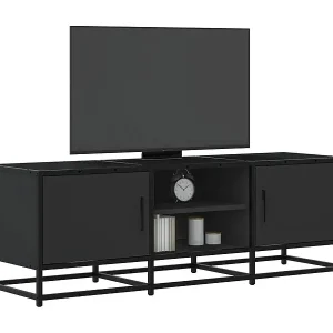 Zertifiziert TV-Schrank Schwarz 120x35x41 cm Holzwerkstoff und Metall