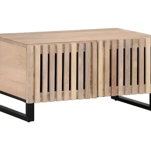 Couchtisch Weiß 80x51x40 cm Massivholz Mango Beliebt