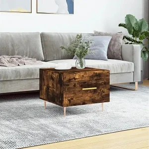 Begrenztes Angebot Couchtisch Räuchereiche 50x50x40 cm Holzwerkstoff