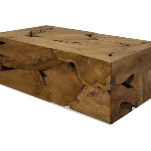 Günstig Couchtisch Echtholz 90 x 50 x 30 cm Braun