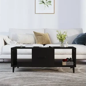 Couchtisch Schwarz 102x50x40 cm Holzwerkstoff Ausverkauf