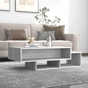 Schneller Versand Couchtisch Grau Sonoma 105x55x32 cm Holzwerkstoff