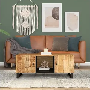 Couchtisch 100x54x40 cm Massivholz Mango & Holzwerkstoff Sofort Bestellen