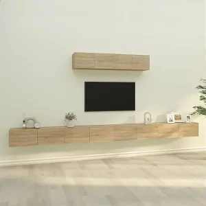 6-tlg. TV-Schrank-Set,TV-Möbel Sonoma-Eiche Holzwerkstoff -gkd559566 Sonderaktion